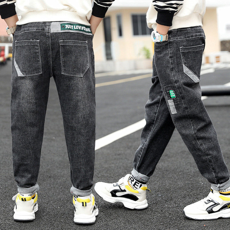 Boys Jeans Autumn And Winter New One-piece Velvet F - D&A