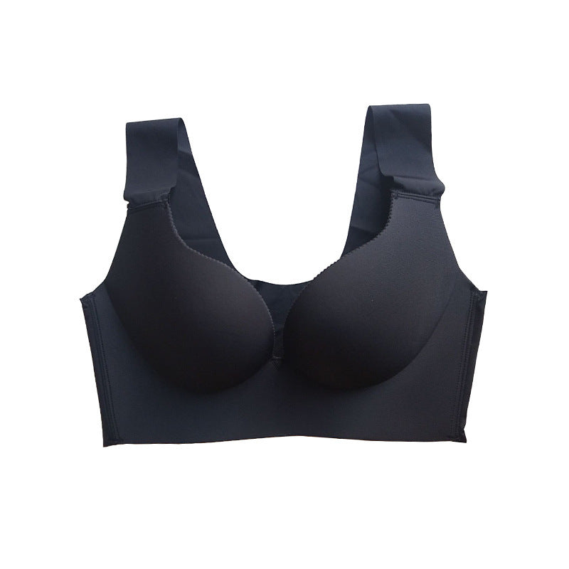 Seamless gather bra Black - D&A