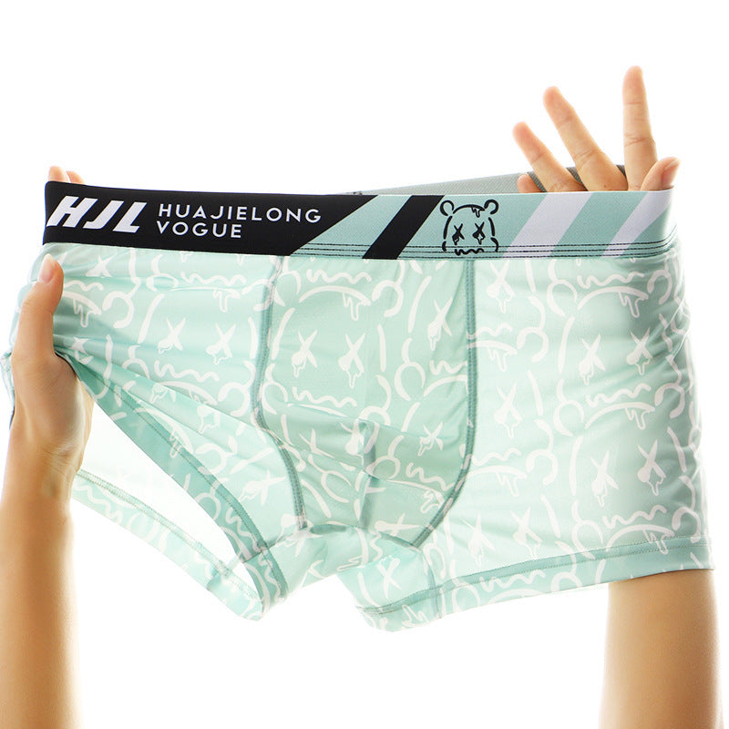 Men's Multi-color Printing Slim Fit Breathable Boxers - D&A