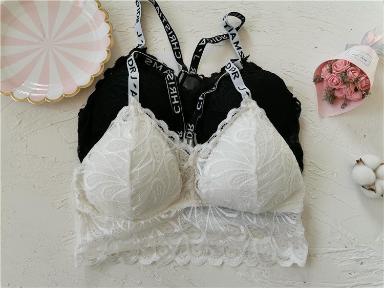 Bra without steel ring Underwear bra Black One size - D&A