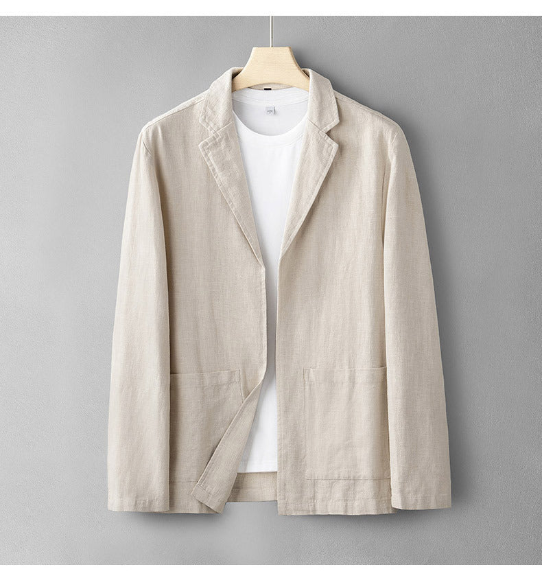 Summer Menswear Simple Leisure Suit Apricot - D&A