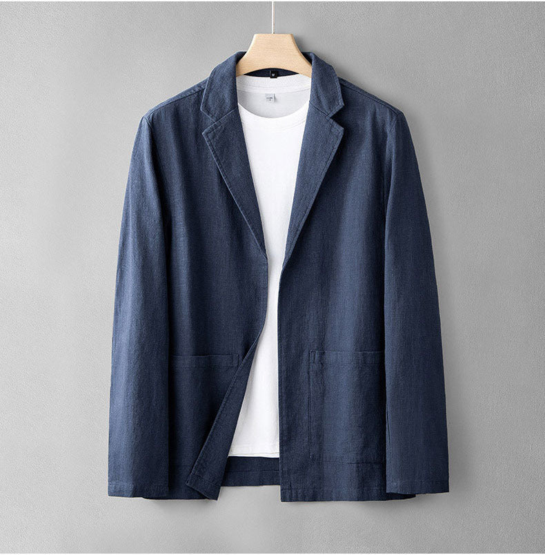 Summer Menswear Simple Leisure Suit Navy Blue - D&A