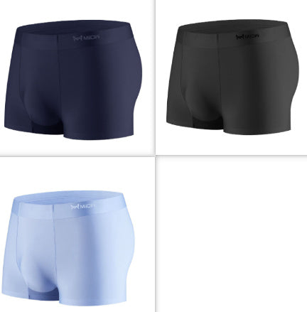 Ice Silk Seamless Men's Underwear Soft Breathable Comfortable Summer Boxer Shorts Suit 1 - D&A