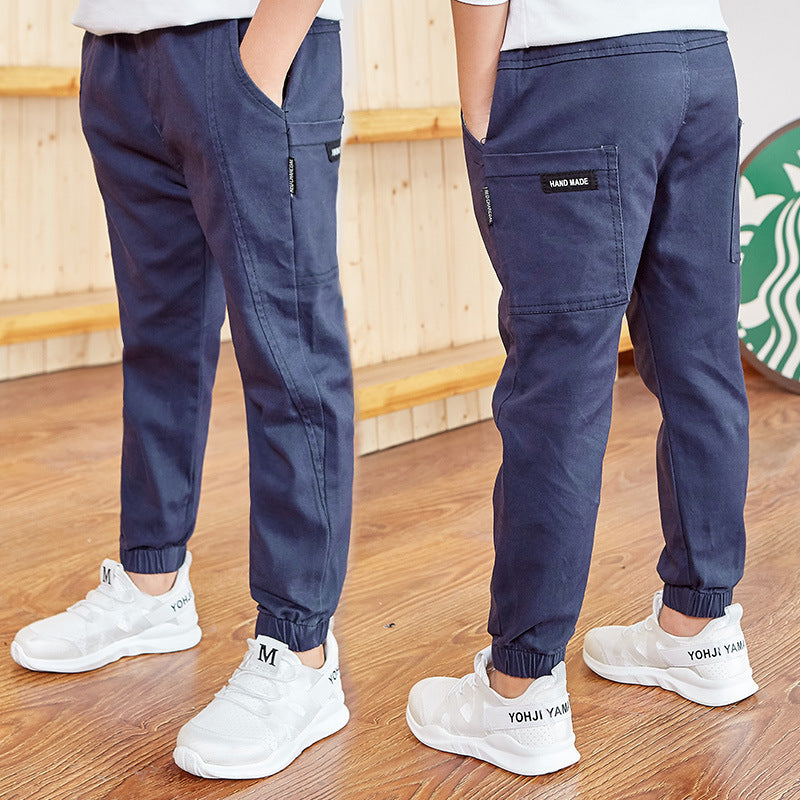 hildren's thin pants boys summer trousers Dark Blue - D&A