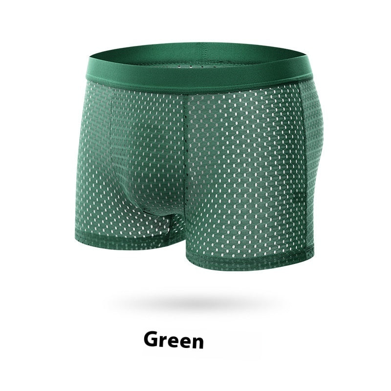 Ice Silk Mesh Men's Underwear Green - D&A
