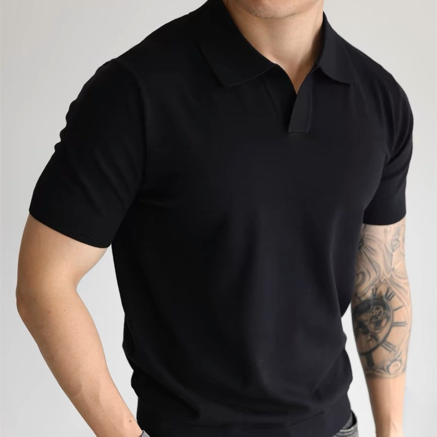 Summer Men's Cool Loose Lapels T-shirt - D&A
