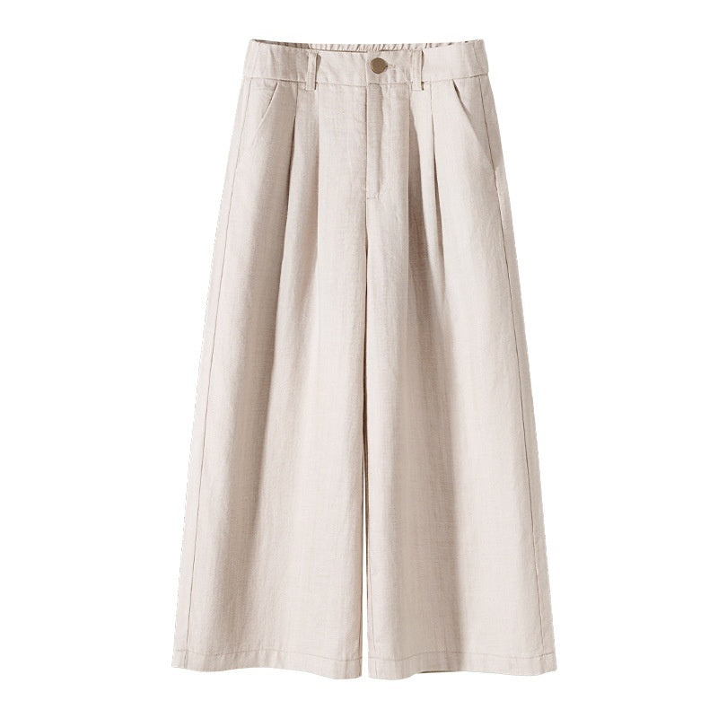 Thin Casual Straight-leg Cotton And Linen Wide-leg Pants - D&A