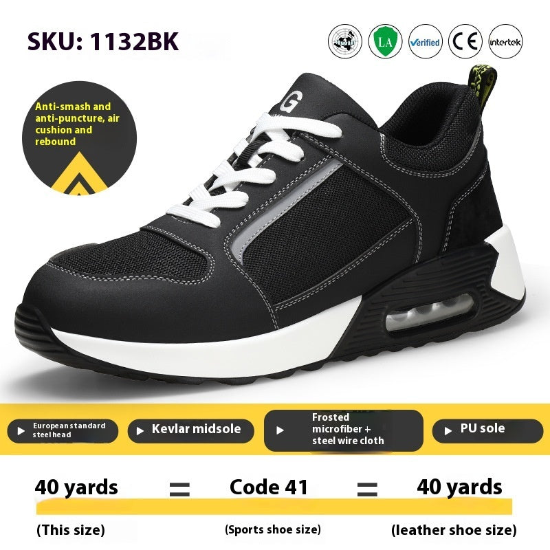 Labor Protection Shoes Men's Attack Shield And Anti-stab Summer H1132BK - D&A