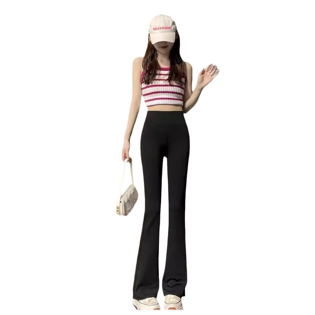 Black Weila Shark Pants Women's High Waist Stretch - D&A