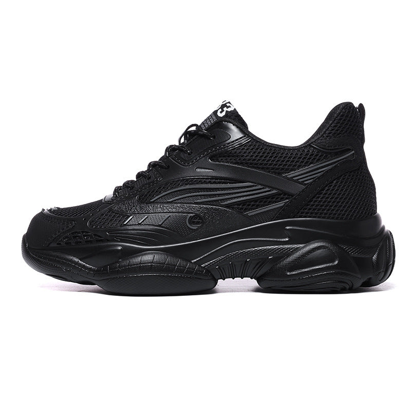 Breathable Versatile Sneaker Casual Mesh Black 6CM - D&A