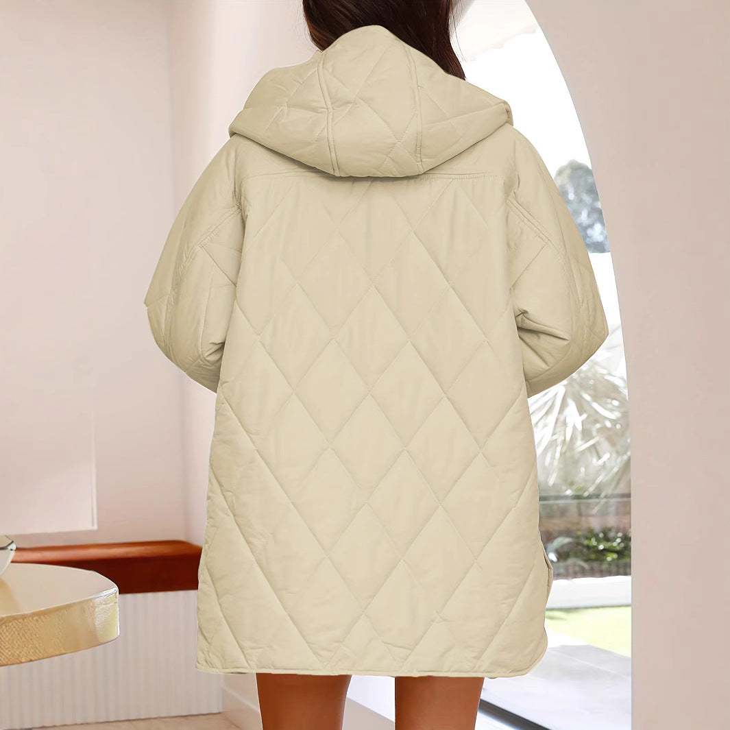Women's Clothing Winter Mid-length Casual Loose Jacket - D&A