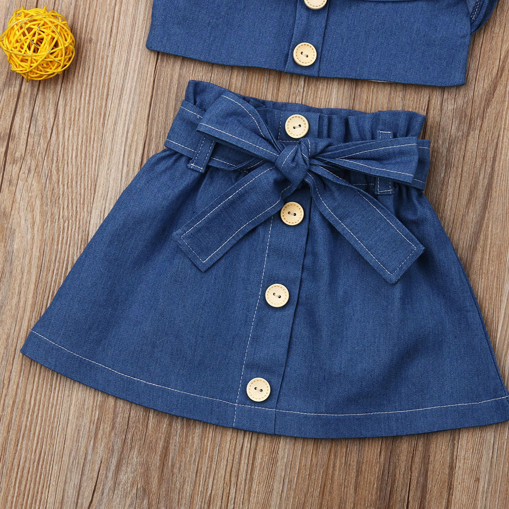Children's clothing girls suspender skirt - D&A