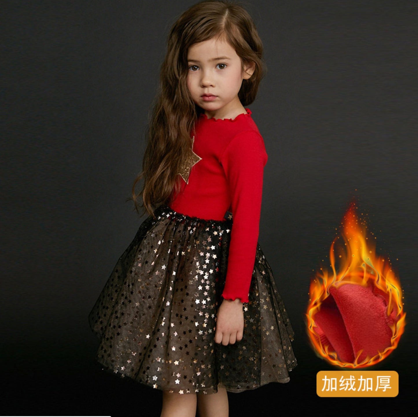 Christmas dress Red Felt - D&A