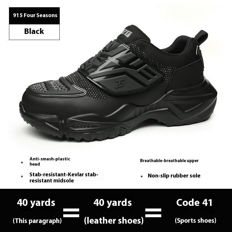 Safety Shoes Attack Shield And Anti-stab Labor Shoes 915 Black - D&A