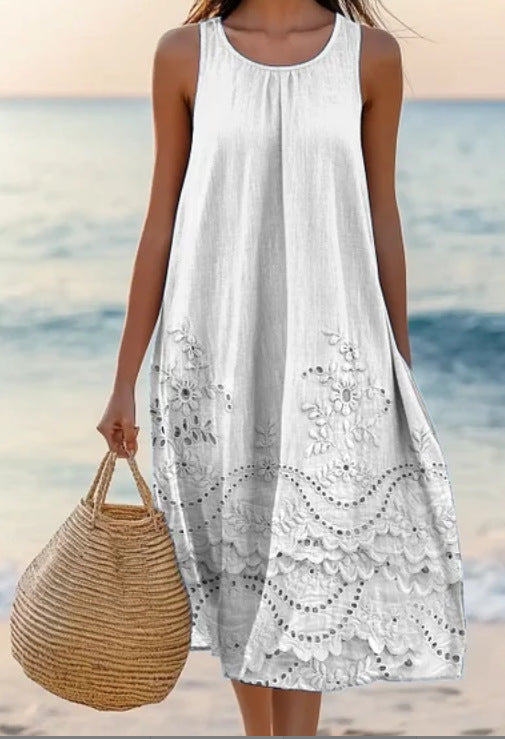 Polyester Short-sleeve One-piece Dress For Women 8Style - D&A