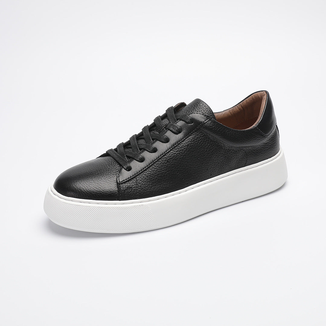 Top Layer Cowhide Men's Shoes Black Commute Leisure Black - D&A