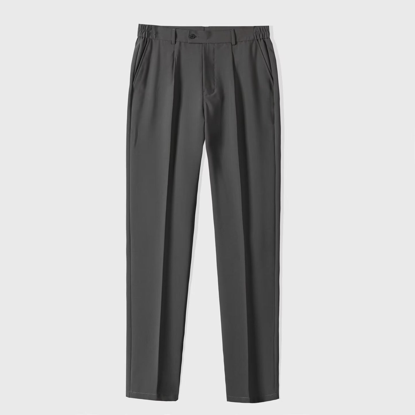 Business Anti-Wrinkle Non-ironing Suit Pants Men's Drape Dark Gray - D&A