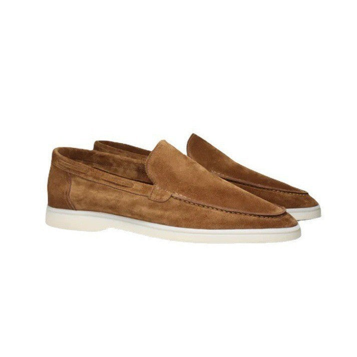 Men's Matte Suede Flat Shoes - D&A