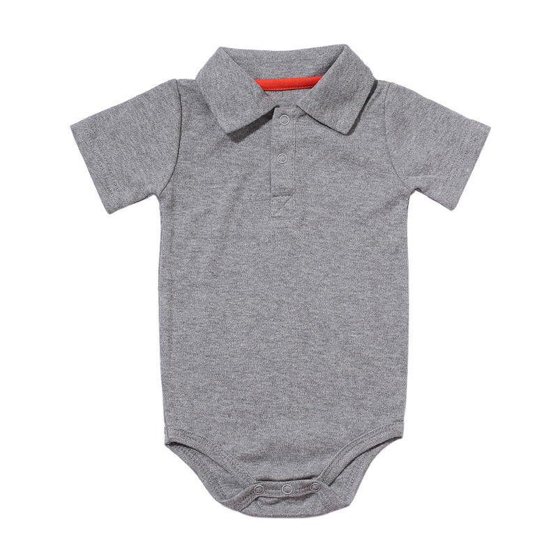 Lapel baby onesies Grey - D&A