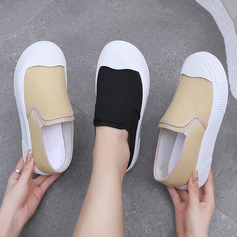 Women's Thick-soled Round Toe Soft Bottom Low-top Casual Shoes - D&A
