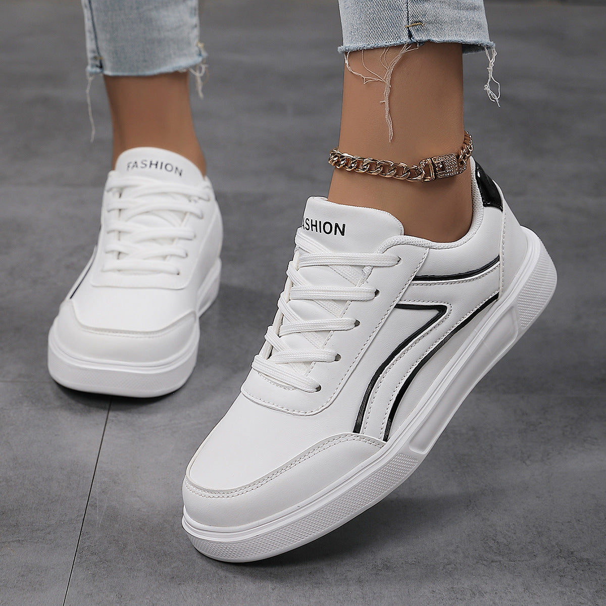 Plus Size Board Shoes Female Students Breathable Lightweight Casual - D&A