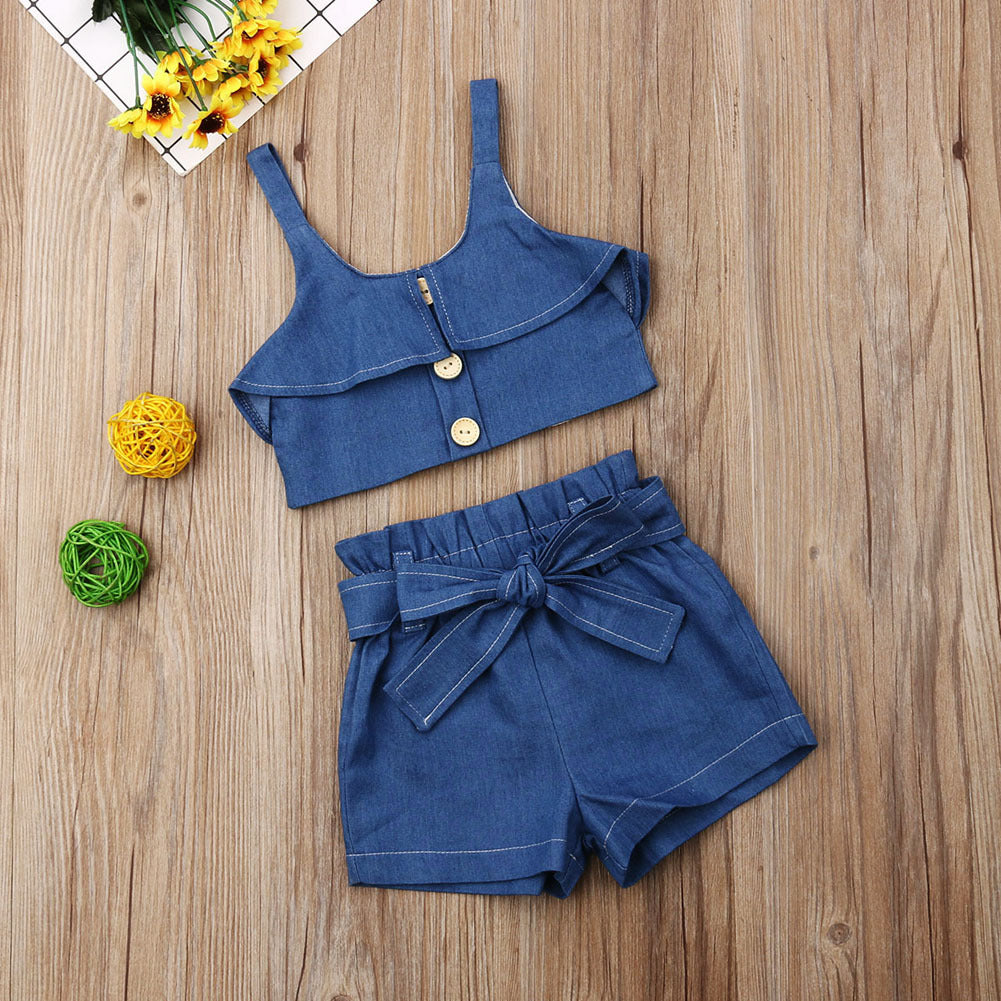 Children's clothing girls suspender skirt - D&A