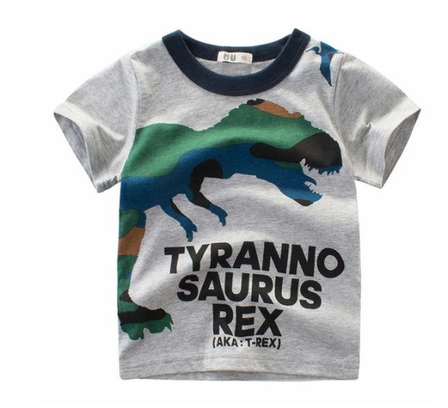 Children's Wear Summer New Korean Children's Boys Cotton T-shirt Men's Treasure In Children's Short Sleeves 12style - D&A