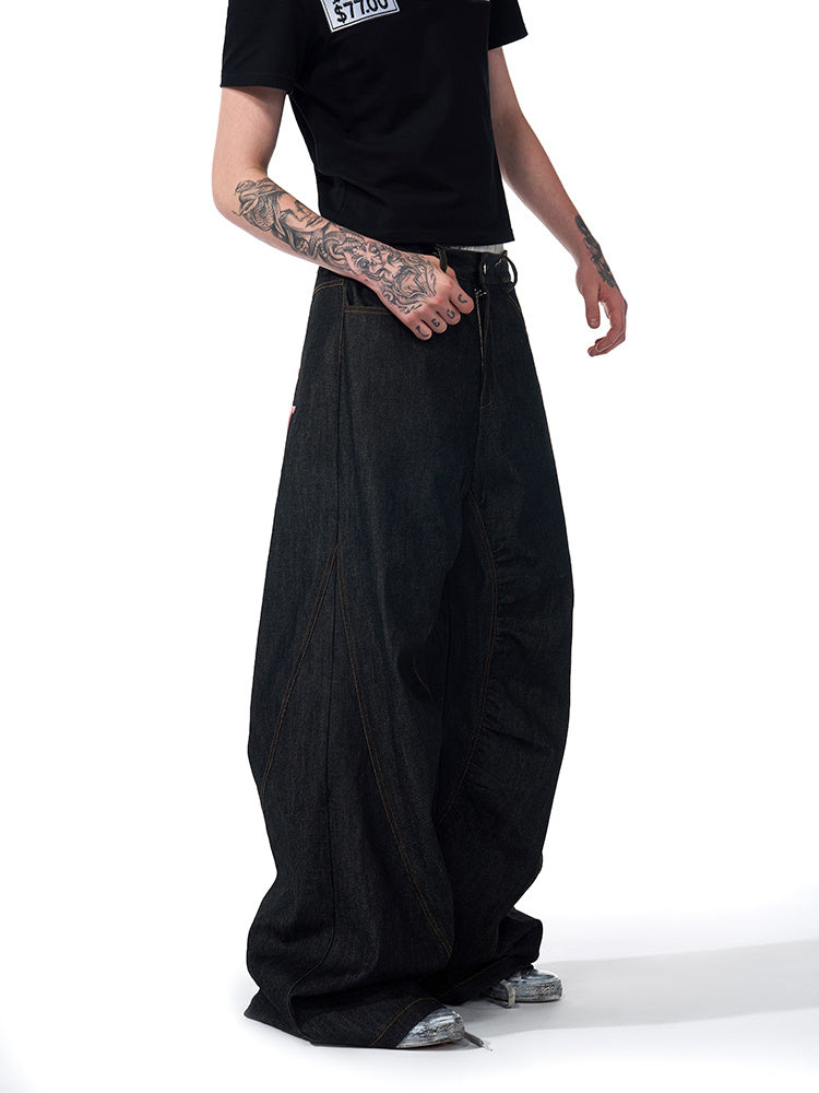 Temperature-sensitive Color-changing Embroidered Red Ear Jeans - D&A