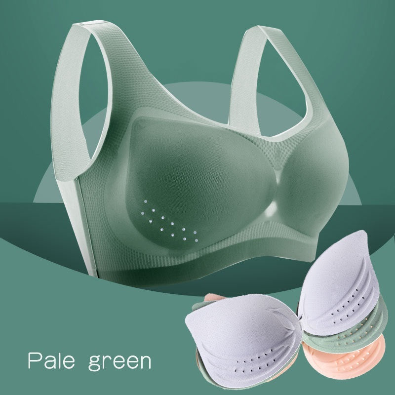 Seamless Plus Size Bra Thin Underwear Women Push Up Bra Big Size Lce Silk Breathable Female Bra Green - D&A