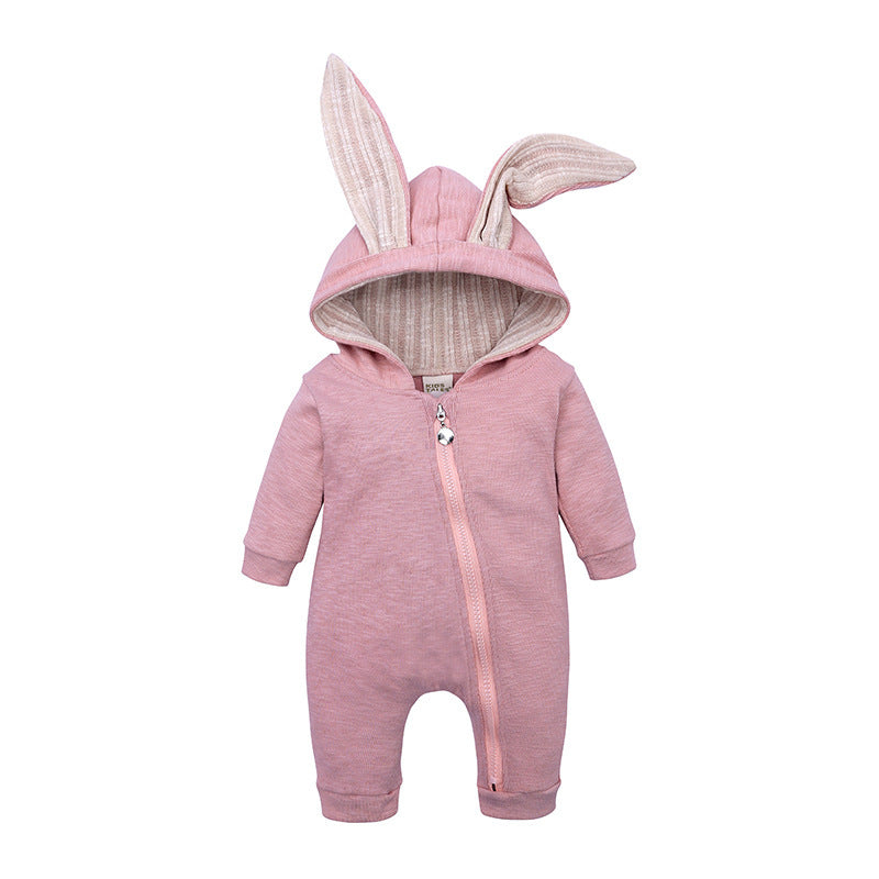 Rabbit Ears Baby Romper Pink - D&A