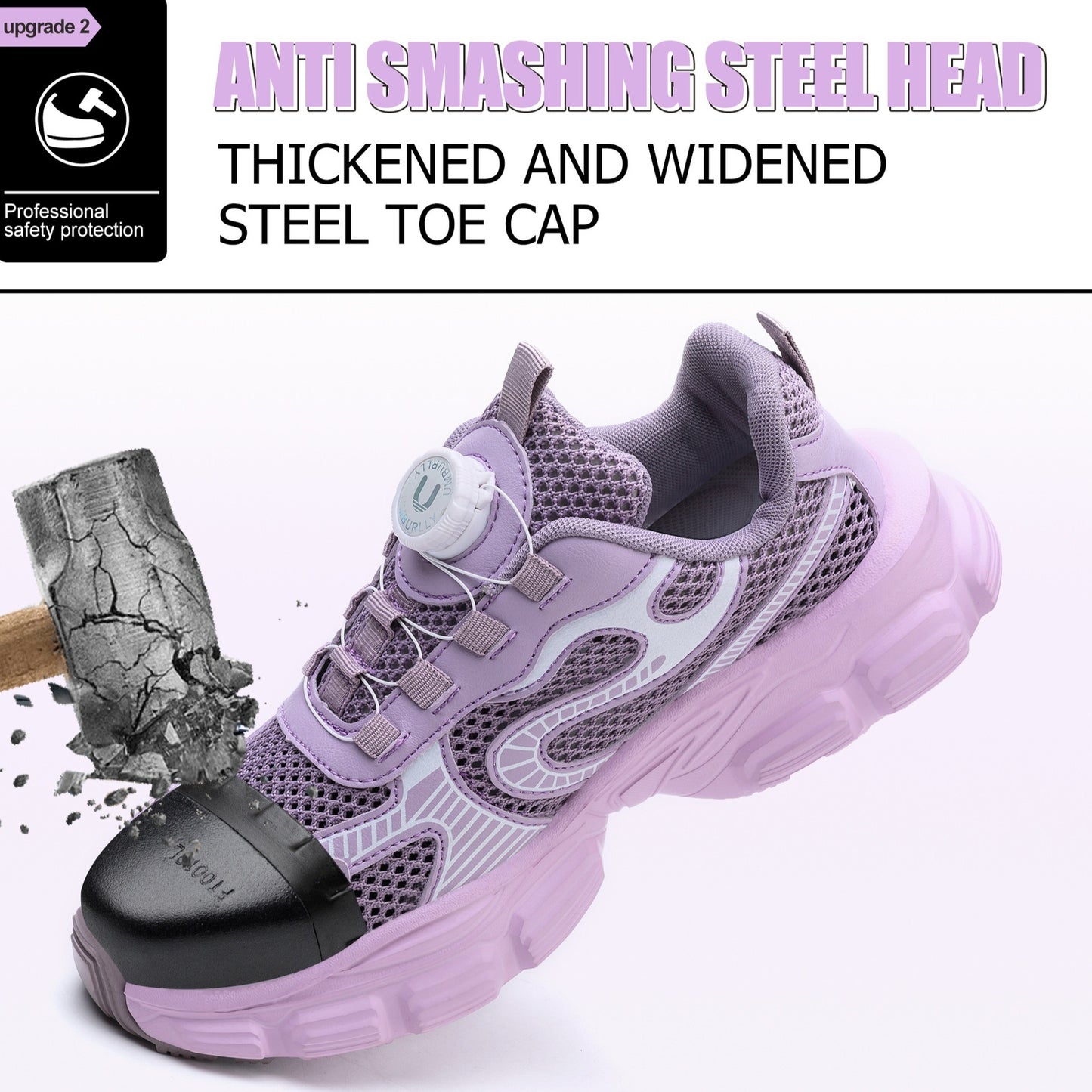 Women's Work Shoes Flying Woven Work Shoes Attack Shield And Anti-stab - D&A