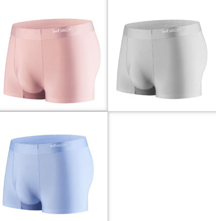 Ice Silk Seamless Men's Underwear Soft Breathable Comfortable Summer Boxer Shorts Suit 5 - D&A