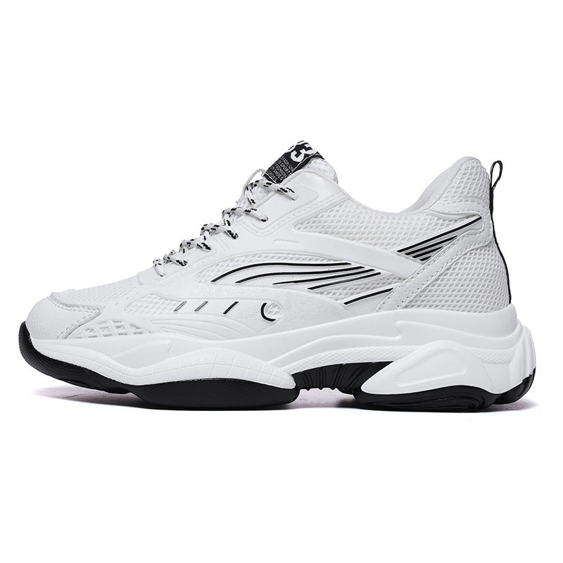 Breathable Versatile Sneaker Casual Mesh White 6CM - D&A