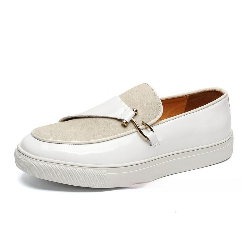 Fashion British Simple Formal Casual Men's Shoes White - D&A