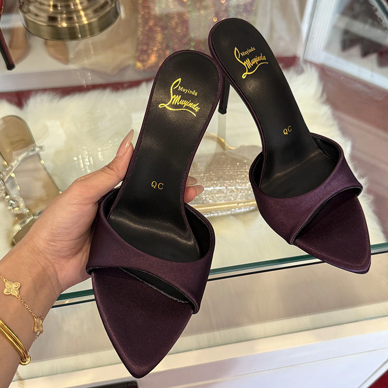 Women's High Heels Pointed Toe Strap Stiletto Sandals - D&A