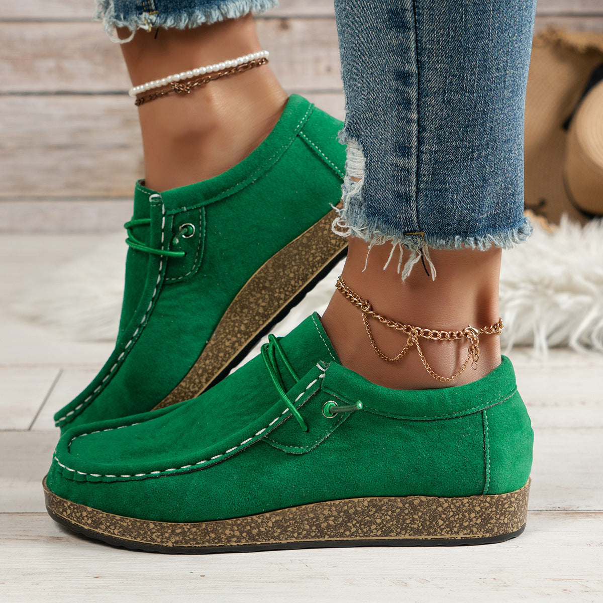 Women's Elastic Slip-on Casual Shoes - D&A