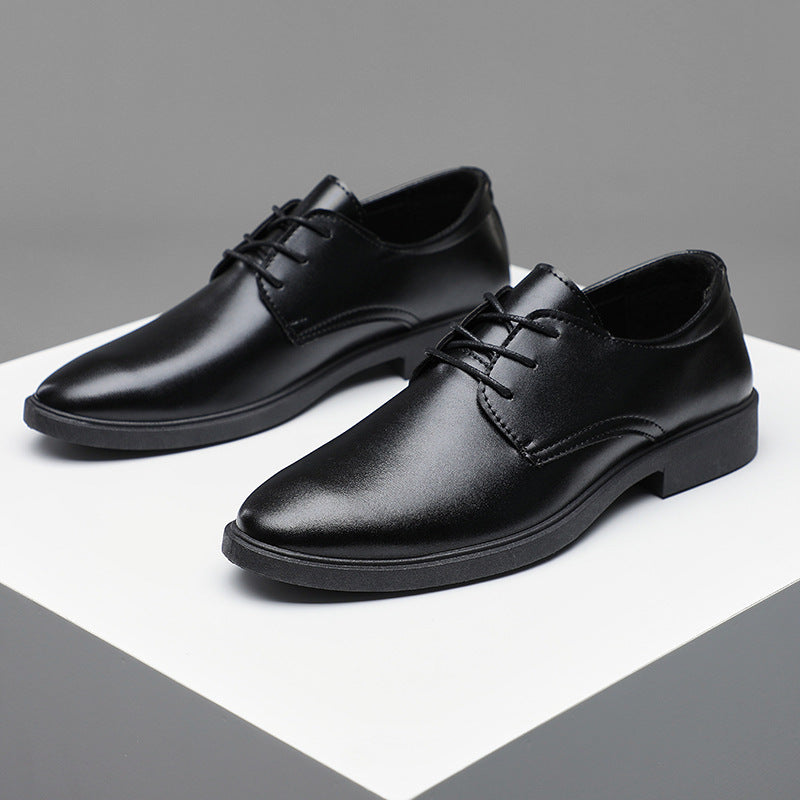 Plus Size Formal Leather Shoes Men's Shoes Pumps 369 Black - D&A