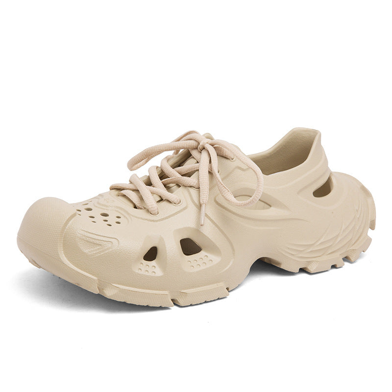 Non-slip Lace-up Sports Outdoor Men's Sandals Khaki - D&A