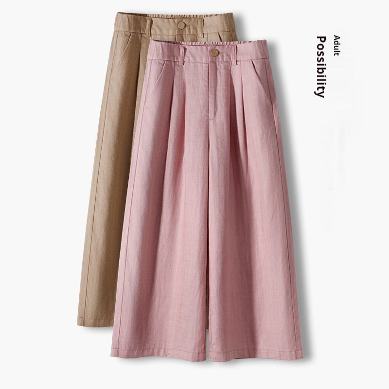 Thin Casual Straight-leg Cotton And Linen Wide-leg Pants - D&A
