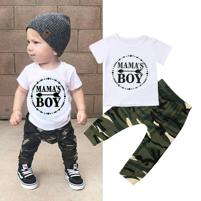 Summer Boy Clothes Cotton T-Shirt Pants - D&A
