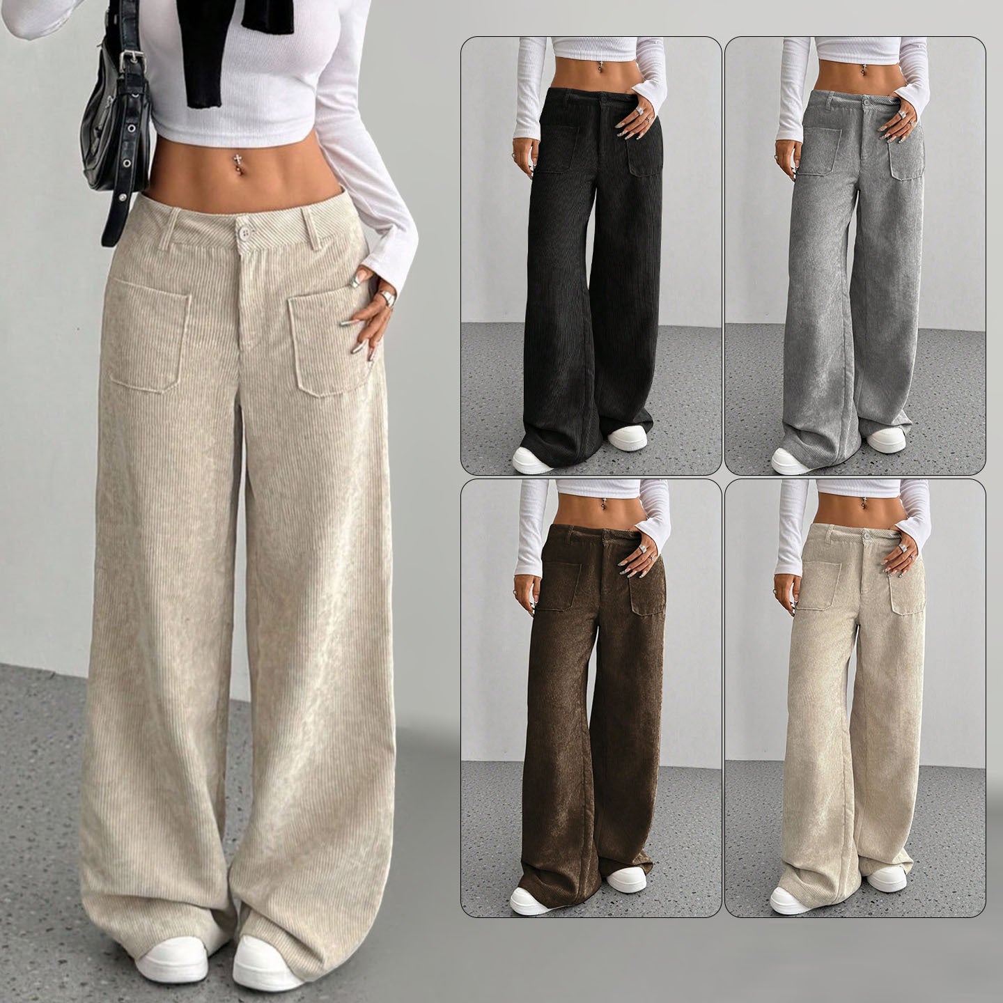 Corduroy Pants Women's Loose Fashion Casual Pants - D&A
