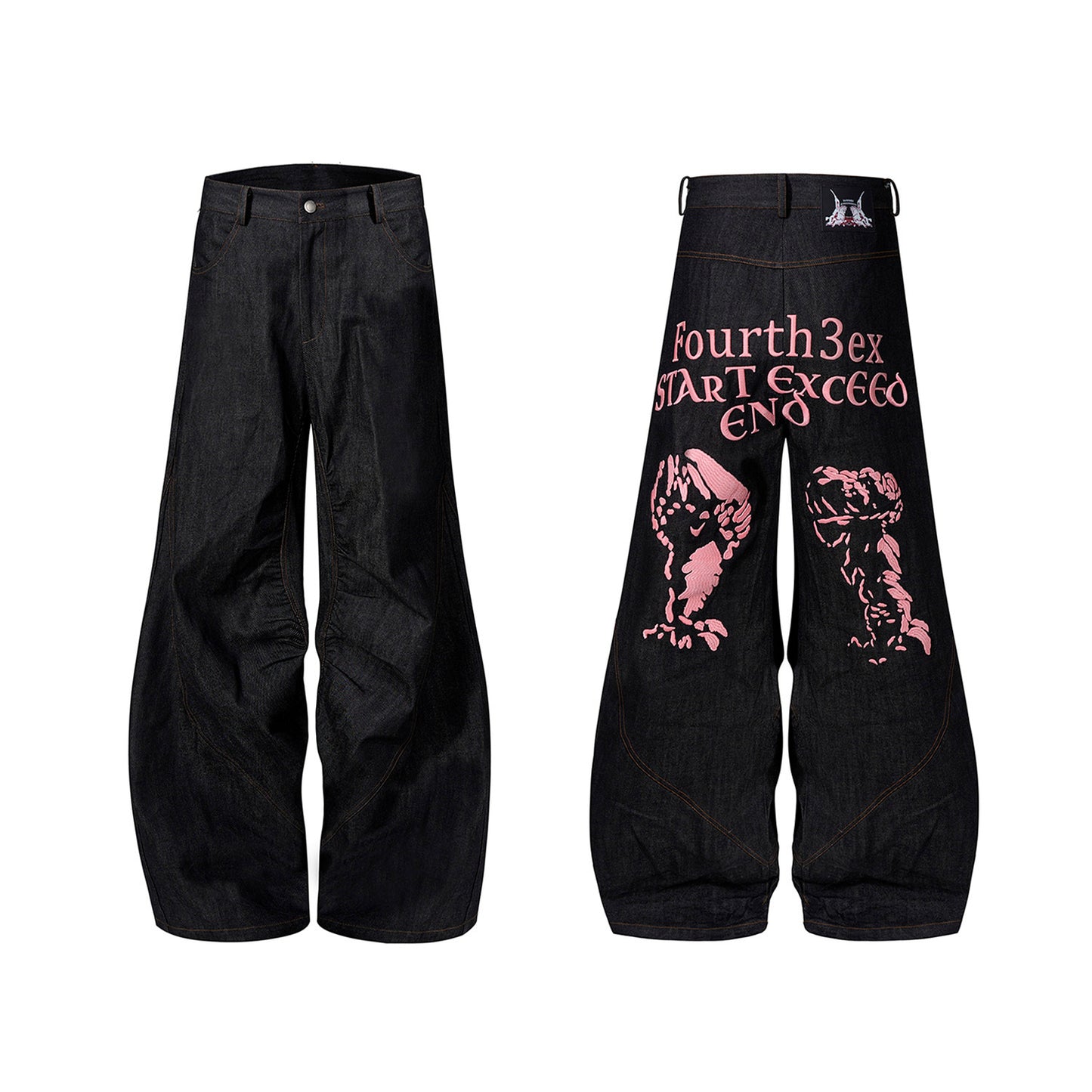 Temperature-sensitive Color-changing Embroidered Red Ear Jeans - D&A