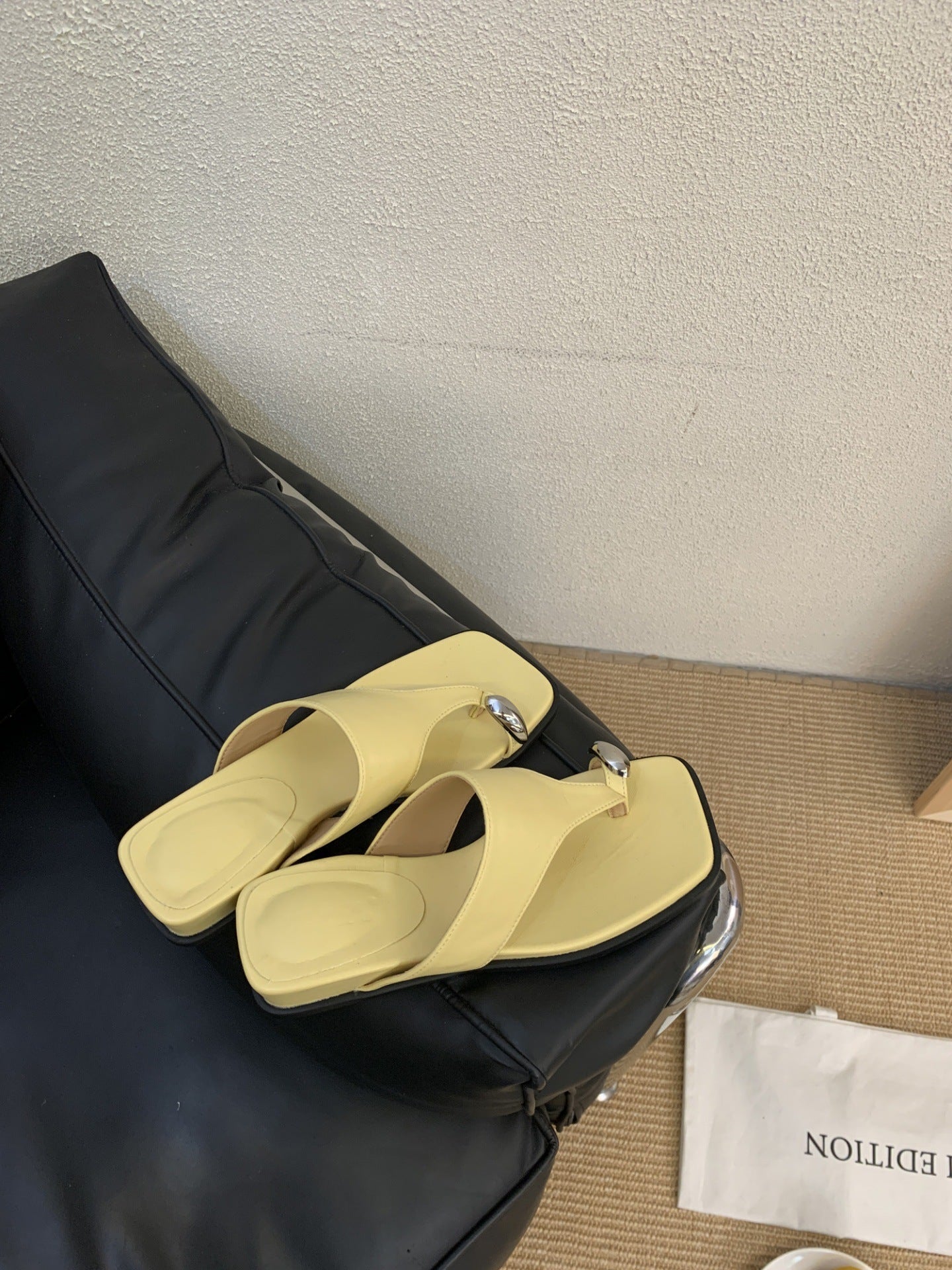 Wedge Flip-Flops Summer Outdoor Seaside Beach Slippers Roman Shoes Yellow - D&A