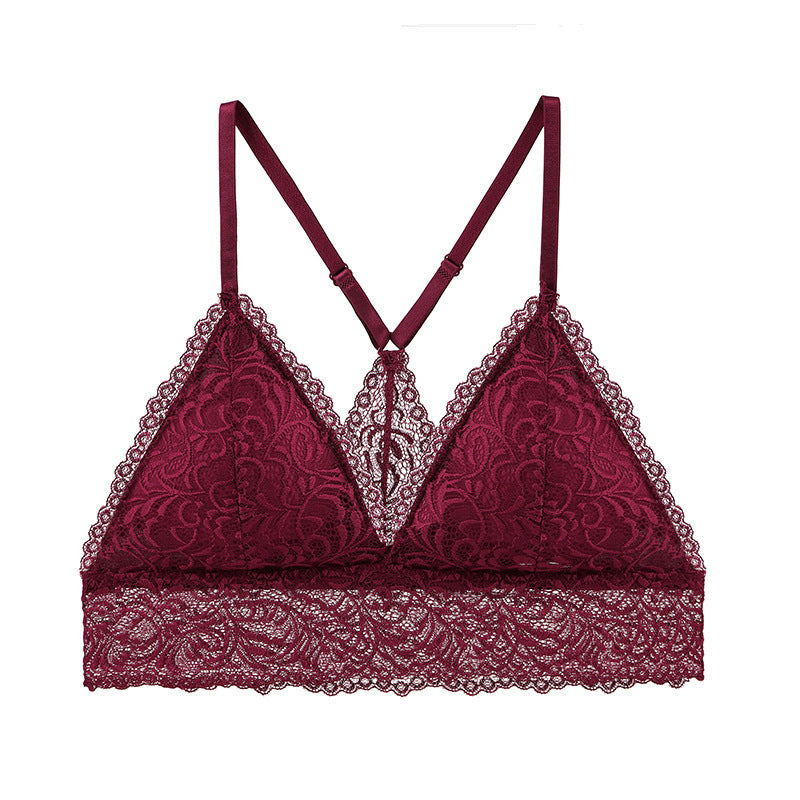 Women's lace bra Wine Red - D&A