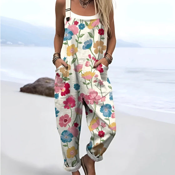 Digital 3D Printed Button Strap Women's Casual Pants TJRJDDK017 - D&A