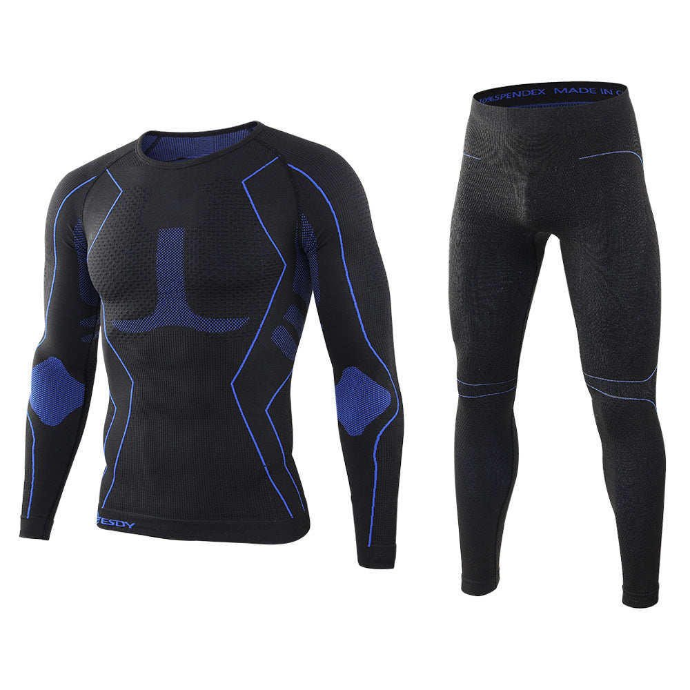 New Sports Knitted Thermal Underwear Black - D&A