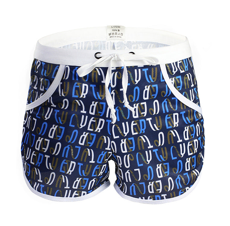 Printed Men's Beach Arro Workout Shorts Letters - D&A