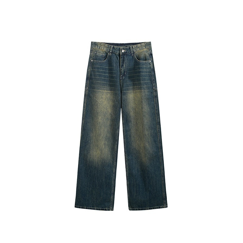Washed Cut Wide Leg Jeans Men - D&A