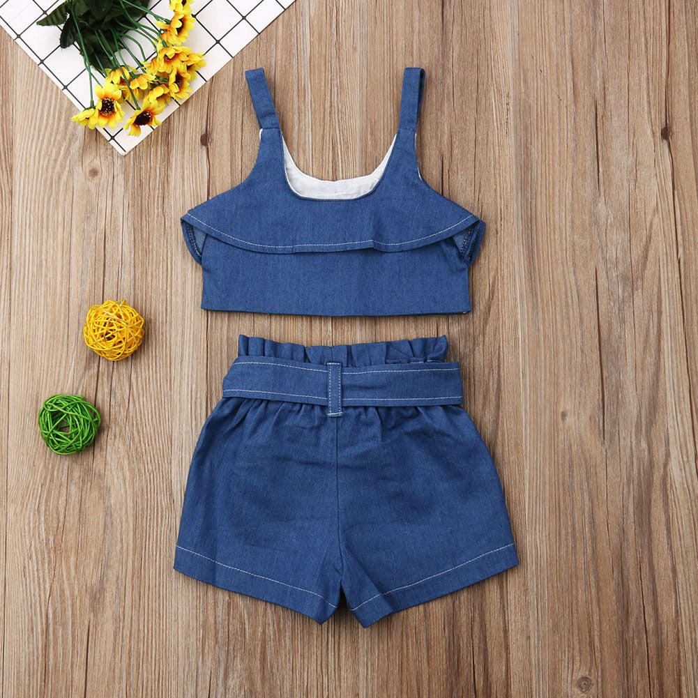 Children's clothing girls suspender skirt - D&A