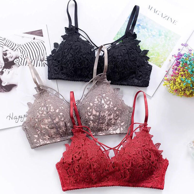 Lace gathered bra - D&A
